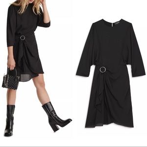 The Kooples Black Dressy Crepe Dress Size 3 Large